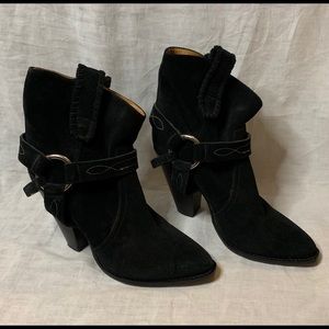 Isabel Marant Black Suede Rawson Booties Size 38